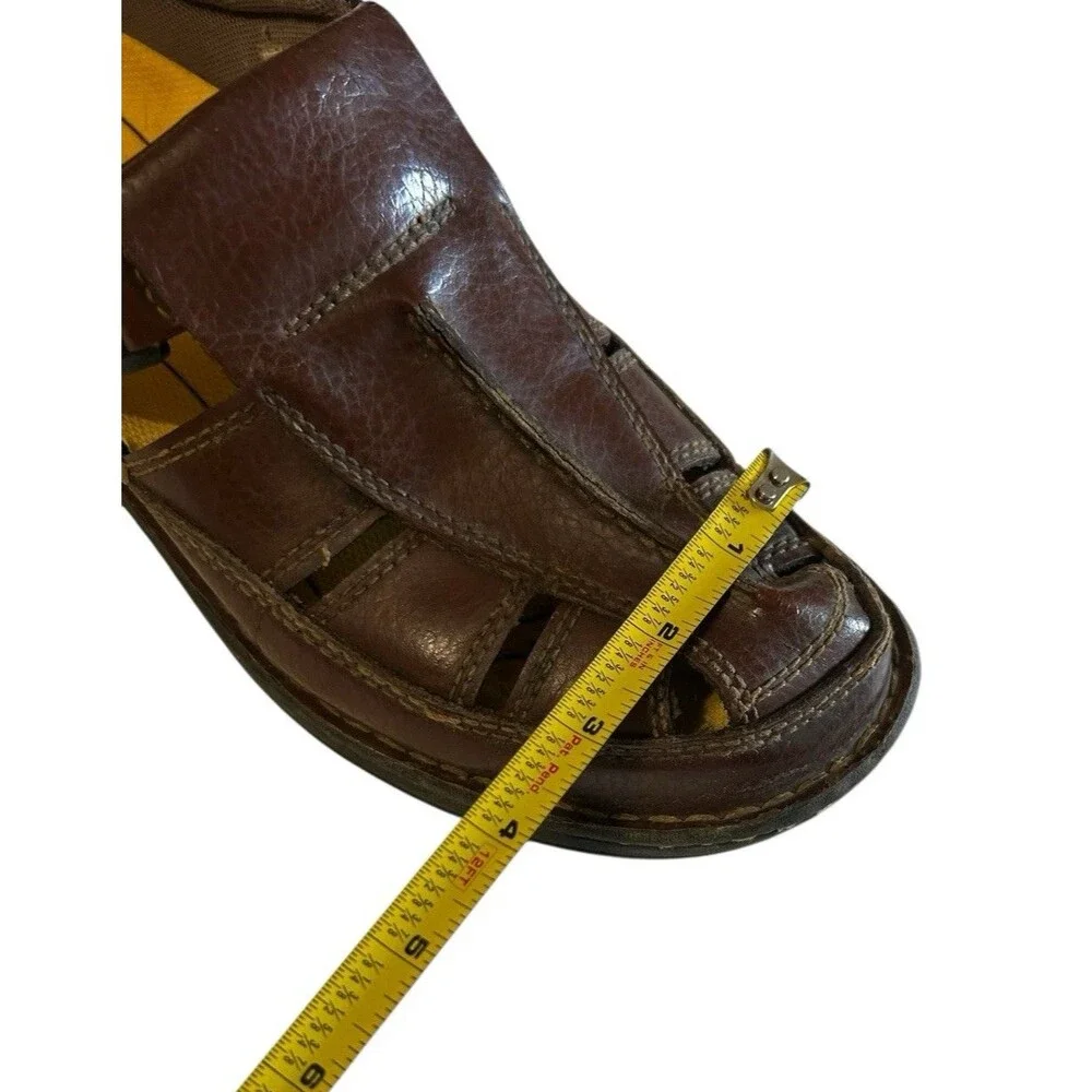 Keen Mens Metatomical Footbed Brown Leather Fisherman Stiches Shoes  9.5?